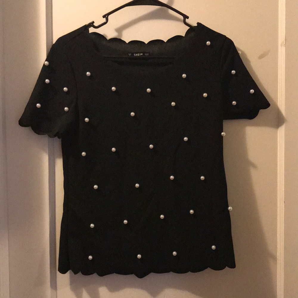 Pearl dotted blouse
